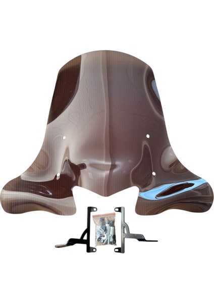 Hero Dash 125 22-24 Uyumlu 4mm Füme Ön Cam Siperlik