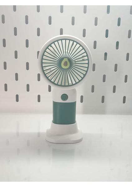 Mini El Fanı ve Masa Fanı Soğutucu Pervane Taşınabilir Şarj Edilebilir (Yeşil)