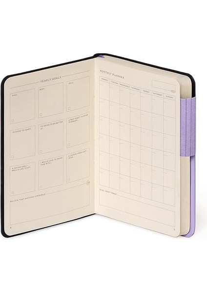 Not Defteri, Boş, Küçük, 192 Sayfa, Yumuşak Pu Kapak, Fsc® Sertifikalı Kağıt, 90 G/m², Aylık Planlayıcı, Adres Defteri, Yer Imi, 9,5 x 13,5 Cm, Renk Lavanta fırsatları