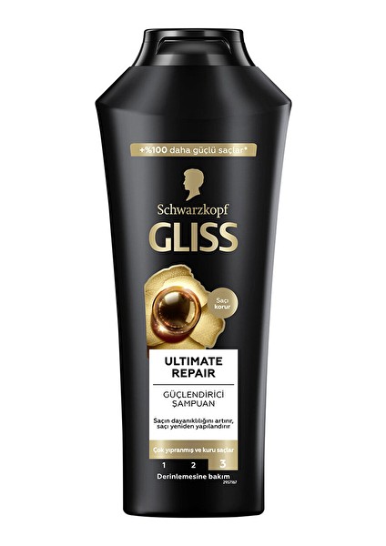 3 Adet Gliss Şampuan Ultimate Repair 400 ml