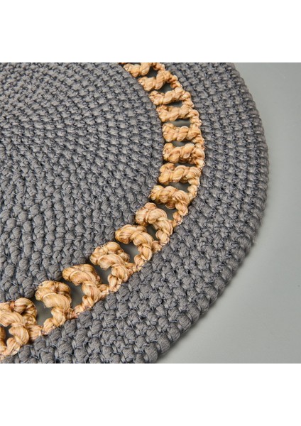 Jüt Görünümlü Kapı Önü Paspası - Antrasit - 50X70 cm modelleri