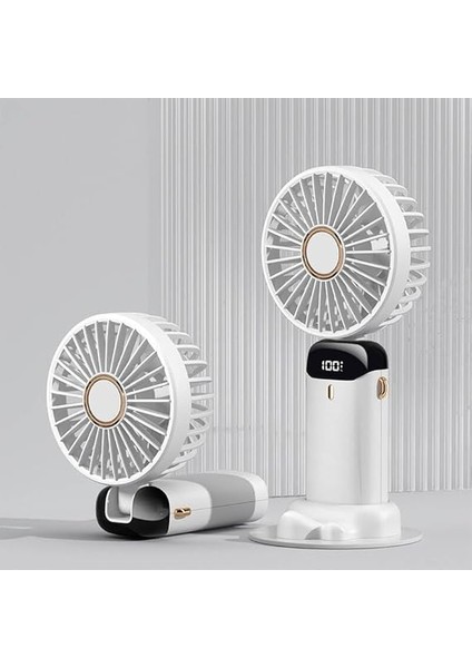 Dijital LED Göstergeli Katlanabilir Askılıklı Portatif Mini Vantilatör Soğutucu El Fanı (N15) modelleri