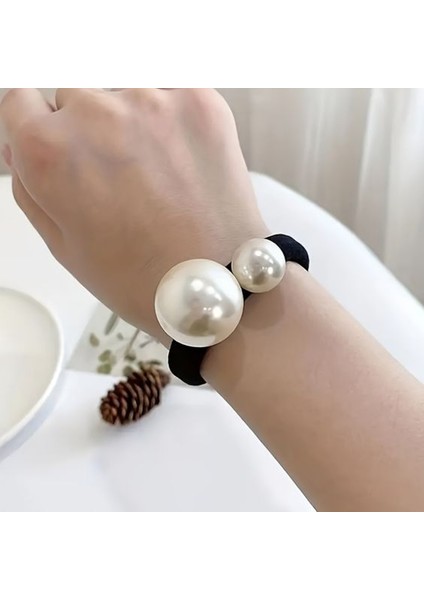 Kadın 2'li Ultra Esnek Incili Lastik Toka Seti