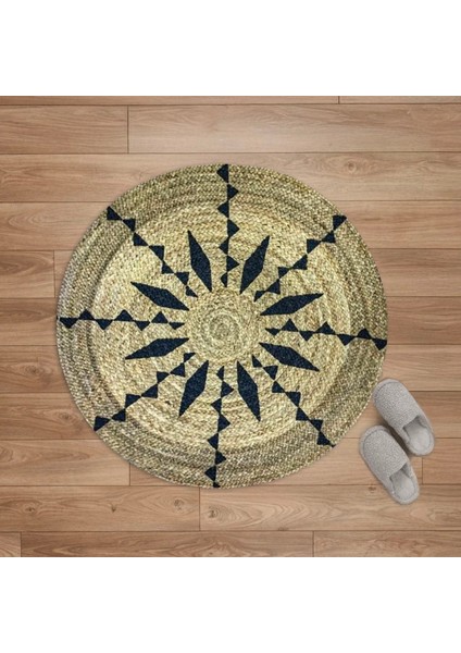 Home P05 Bolero Jüt Örgü Halı - Natürel - 90X90 cm