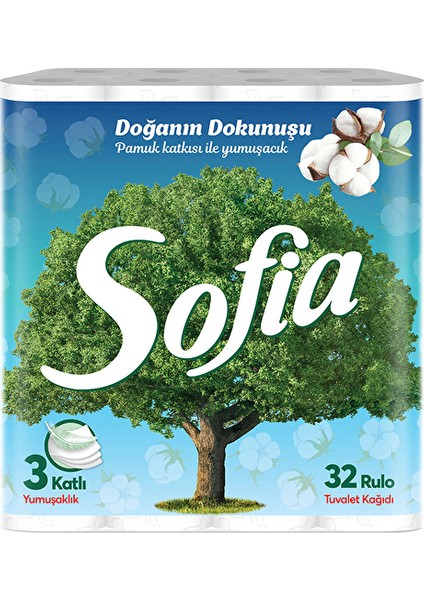 3 Adet Sofia Tuvalet Kağıdı 32'li 3 Katlı