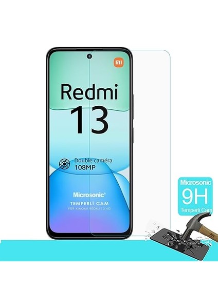 Xiaomi Redmi 13 4g Tempered Glass Cam Ekran Koruyucu [redmi 13 4g ile Uyumlu Ekran Koruyucu - Şeffaf] fiyatları