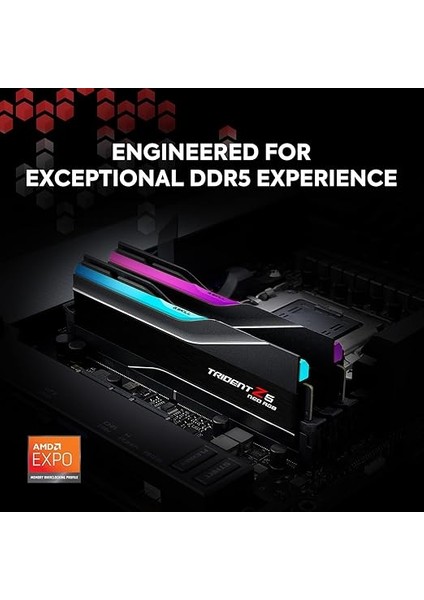 Trident Z5 Neo Rgb F5-6000J3040G32GX2-TZ5NR Bellek Modülü 64 GB 2 x 32 GB Ddr5 6000 Mhz fiyatları