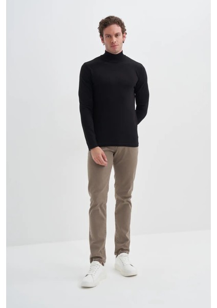 Slim Fit Viskon Karışımlı Premium Yarım Balıkçı KAZAK-30310