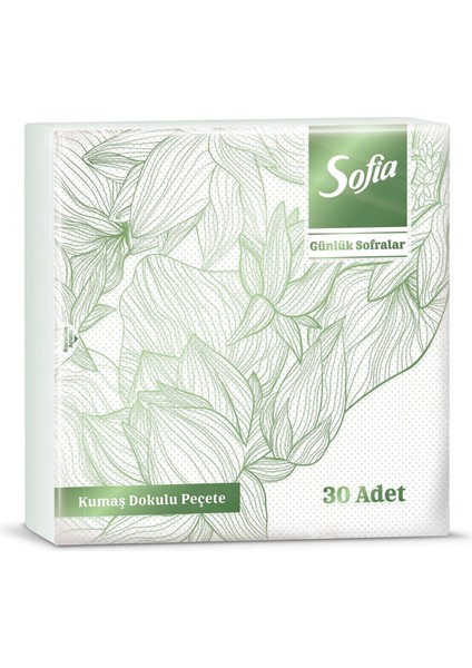 Kumaş Dokulu Peçete Yeşil 30'lu 3 Adet