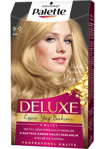 Deluxe Saç Boyası Sarı 9-0 3 Adet