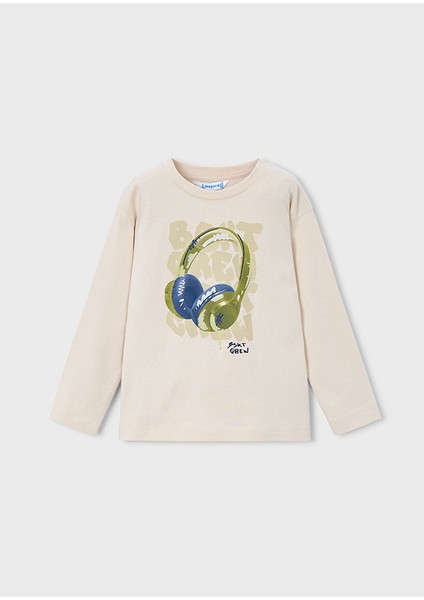 4-10 Yaş Arası Baskılı Ikili Takım - Bej-Lacivert fiyatları