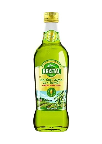Kristal Natürel Sızma Zeytinyağı 1 L Cam Yd