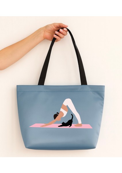Yoga Tasarım Mat Saten Omuz Çantası