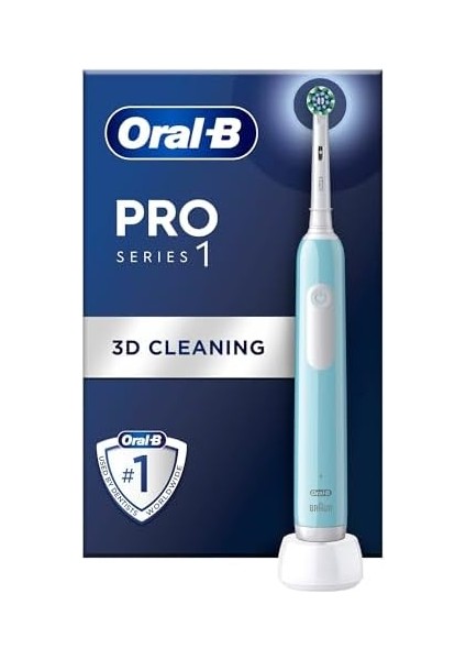 Oral-B Pro Series 1 Mavi Elektrikli Diş Fırçası, 1 Diş Fırçası Başlığı, Braun Tasarımı