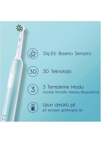 Oral-B Pro Series 1 Mavi Elektrikli Diş Fırçası, 1 Diş Fırçası Başlığı, Braun Tasarımı fiyatları