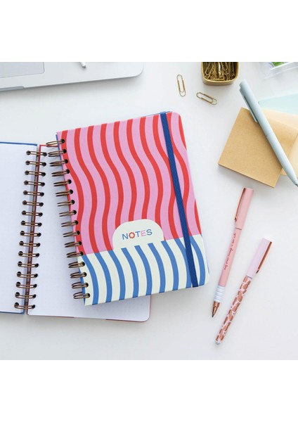A5 Spiralli Sert Kapak Tarihsiz Not Defteri Dalgalar