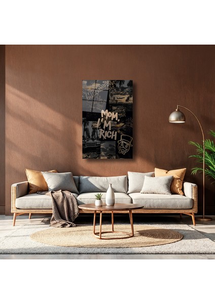 Mom I\'m Rıch - Cam Tablo - DEG0252 indirimleri
