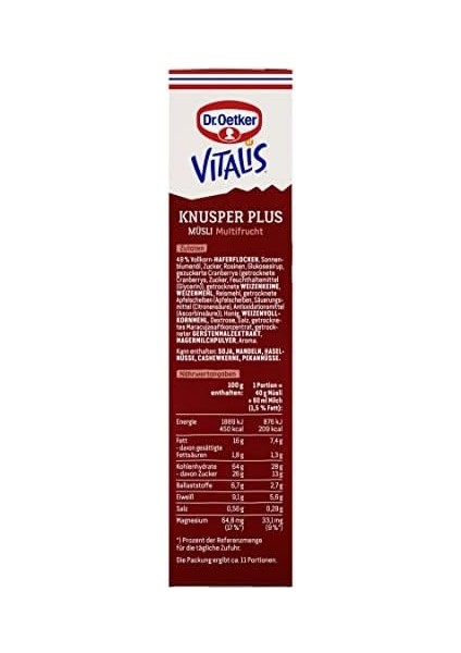 Dr. Oetker Vitalis Multi Meyveli Çıtır Müsli 450 gr fiyatları
