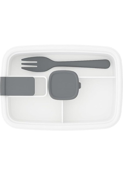 Store Vakumlu Lunchbox Yemek Kabı – Sızdırmaz, Taşınabilir ve Sağlıklı Saklama Kutusu | Çatal Kaşık Bölmeli | Gıda Dostu (Beyaz)