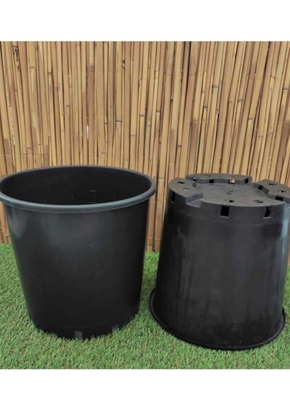 Üretim Saksısı 1 Adet 21,9 Lt 35X30 cm Plastik Saksı Siyah Üretim Saksı Bitki Saksısı