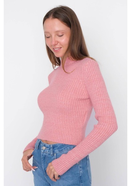 Fitilli Dik Yaka Triko Kazak K3303-B6 indirimleri