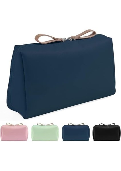 Aputue Makyaj Çantası, Çift Fermuarlı Küçük Kozmetik Çantası, Taşınabilir Su Geçirmez Aksesuar Organizer Kozmetik Kılıf, Kadınlar ve Kızlar Için Seyahat Makeup Pouch (Mavi) modelleri