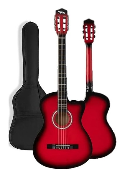 CG-395RD Kırmızı Renk Kesik Klasik Gitar 4/4 Yetişkin Boy Sap Ayarlı Full Set fiyatları