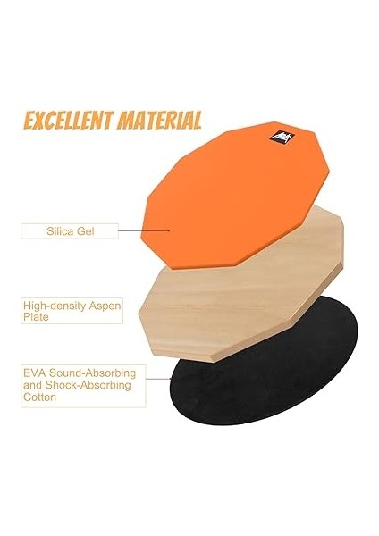 Uygulama Pedi Seti 12 "silika Jel Pedleri Davul Yetişkin Çocuklar Için Trampet Standı, Çift Taraflı, Bagetler, Çanta fırsatları