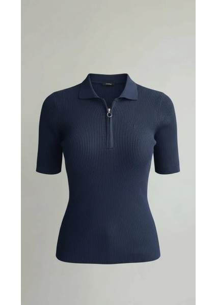 Kadın Kısa Kollu Triko Bluz