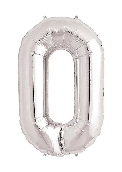 Bfs Nessiworld 0 Rakam Folyo Balon Gümüş 40 Inç