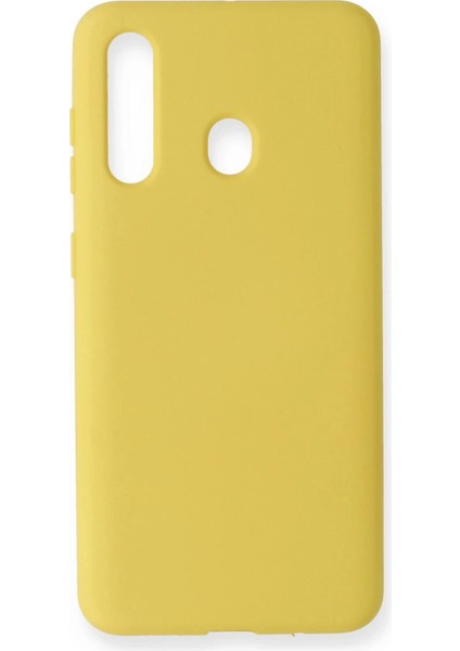 Samsung Galaxy M40 Kılıf Nano Içi Kadife Silikon - Sarı (K95)