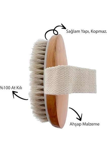 Doğal At Kılı FIRÇASI%100 At Kılı Selülit Fırçası Saklama Keseli modelleri