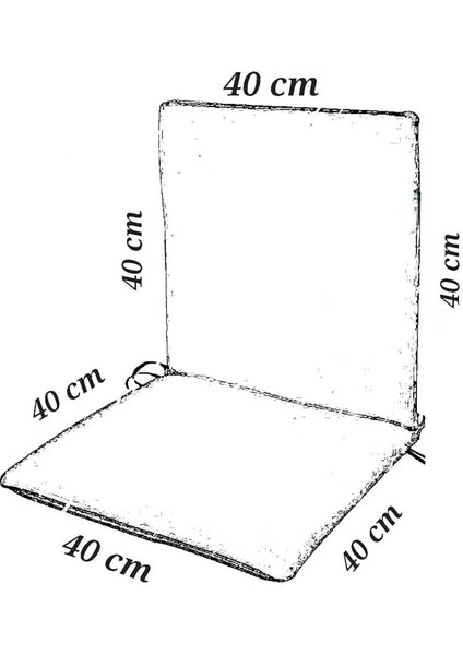 Bahçe Balkon Salon Yıldız Desenli Sandalye Minderi 1 Adet (Gri) modelleri