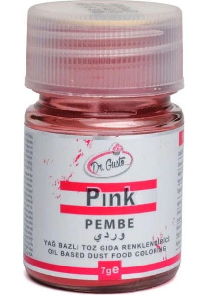 Yağ Bazlı Toz Pembe Gıda Boyası 7 G – Çikolata, Yağlı Karışımlar ve Şekerlemeler Için Profesyonel Renk Tozu