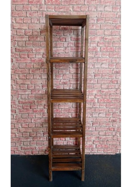 5 Raflı Ahşap Izgaralı Banyo Rafı Havluluk Kitaplık Banyo Düzenleyici Dekoratif Çiçeklik fırsatları