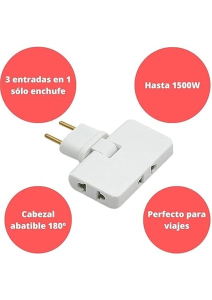 Priz Yassı Adaptör | 2 Uçlu Döner Çıkış Adaptörü | 180 Derece Dönen Kafa ile Seyahat Avrupa Fiş Adaptörü Güç Dönüştürücü indirimleri