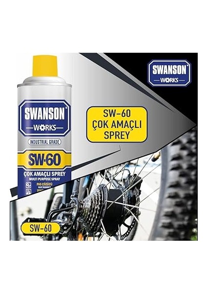Swanson Works Sw-60 Pas Sökücü Yağlayıcı Korozyon Önleyici Çok Amaçlı Multi Sprey 400 ml modelleri