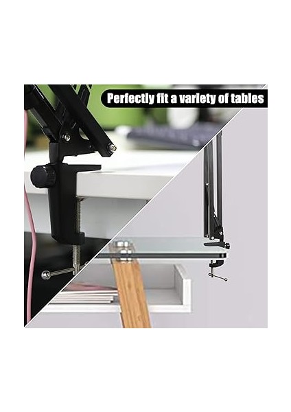 Mic Için Masa Montaj Kelepçesi - Ayarlanabilir Vidalı Mikrofon Kol Standı Için Bom Kol Kelepçesi, Maksimum Boşluk 55 Mm/2,16 Inç modelleri