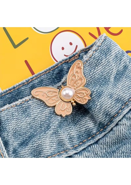 Renkli Kelebek Bel Daraltma Aparatı Klipsler Pantolon Beli Daraltma Broş Yeni Nesil Kemer