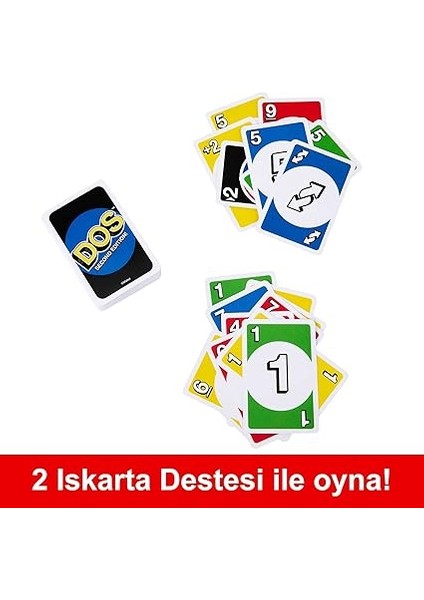 Games Uno Dos Kartlar Çocuklar ve Yetişkinler Için Aile Kart Oyunu Dos™ Ikinci Seri HNN01 modelleri