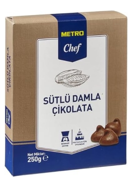 Metro Chef Damla Çikolata (250 Gr, Sütlü) fiyatları