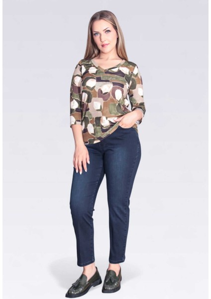 Tolga Saraçoğlu Kadın Dar Paça Bilek Boy Kot Pantolon 30296 Lacivert