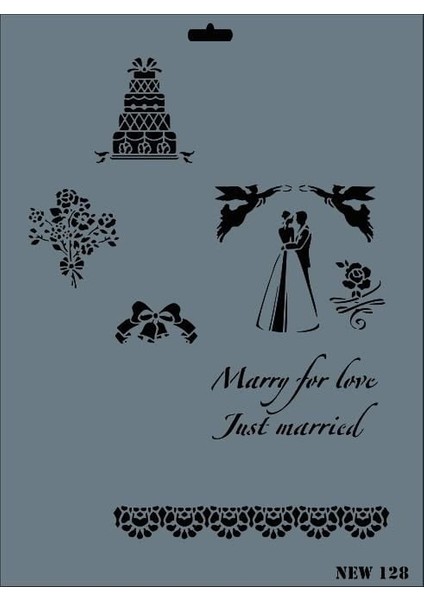 Rich New Seri N-128 Stencil 35X25 cm