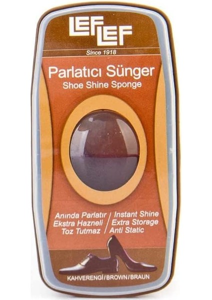 Nuri Leflef Ayakkabı Parlatıcı Sünger Ayakkabı Parlatıcı Depolu Fırça Ayakkabı Bakım Süngeri Ayakkabı Cila Sünger (Kahve)