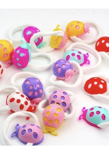 Okavango Çocuk Renkli Uğurböceği 8'li Lastik Toka Seti, Toka Organizer, Kız Çocuk Toka fiyatları