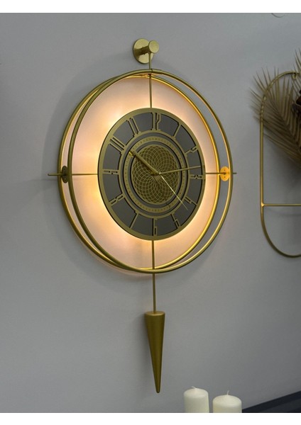 Bronz Aynalı Lavinya Exclusive - Chakra Dizayn - Gerçek Bronz Ayna - Metal (Mobilya) Duvar Saati fiyatları