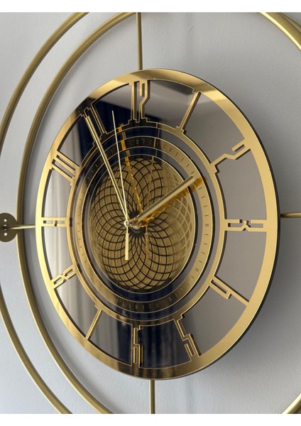 Bronz Aynalı Lavinya Exclusive - Chakra Dizayn - Gerçek Bronz Ayna - Metal (Mobilya) Duvar Saati indirimleri