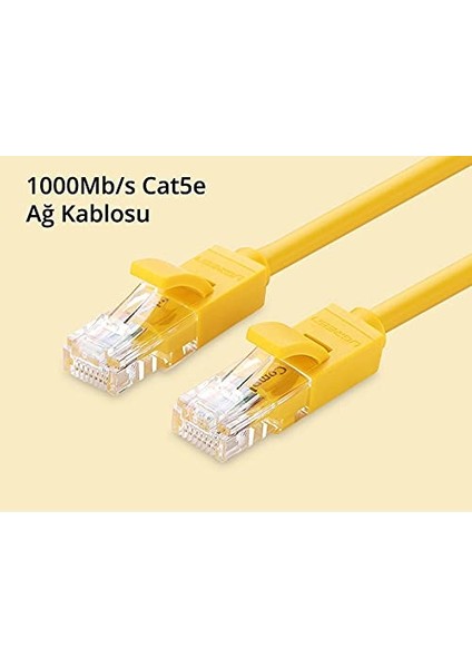 CAT5E Ethernet Kablosu, 1 Metre, Sarı fiyatları