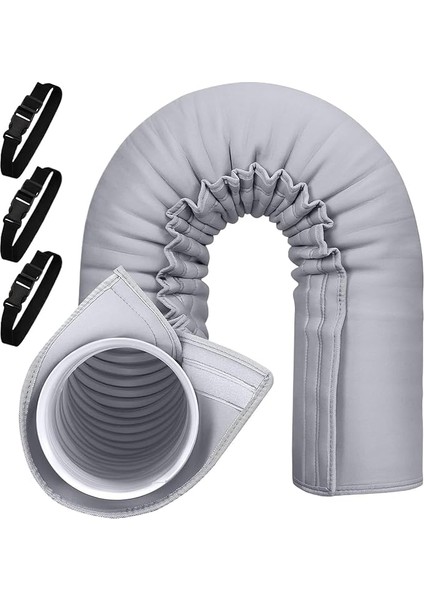 Hortumu Izolasyon Kılıfı - Taşınabilir Klima Hortumu Yalıtımı - Hortum Kılıfı Esnek Yalıtımlı Toz Geçirmez 15 cm 12.7 cm Çap Boru Uyumlu