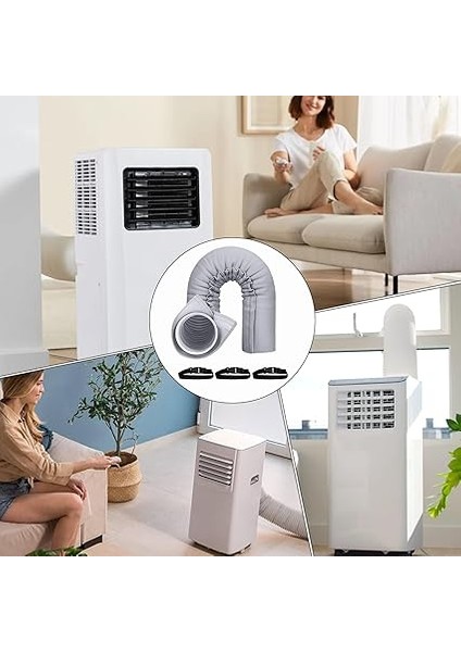 Hortumu Izolasyon Kılıfı - Taşınabilir Klima Hortumu Yalıtımı - Hortum Kılıfı Esnek Yalıtımlı Toz Geçirmez 15 cm 12.7 cm Çap Boru Uyumlu indirimleri